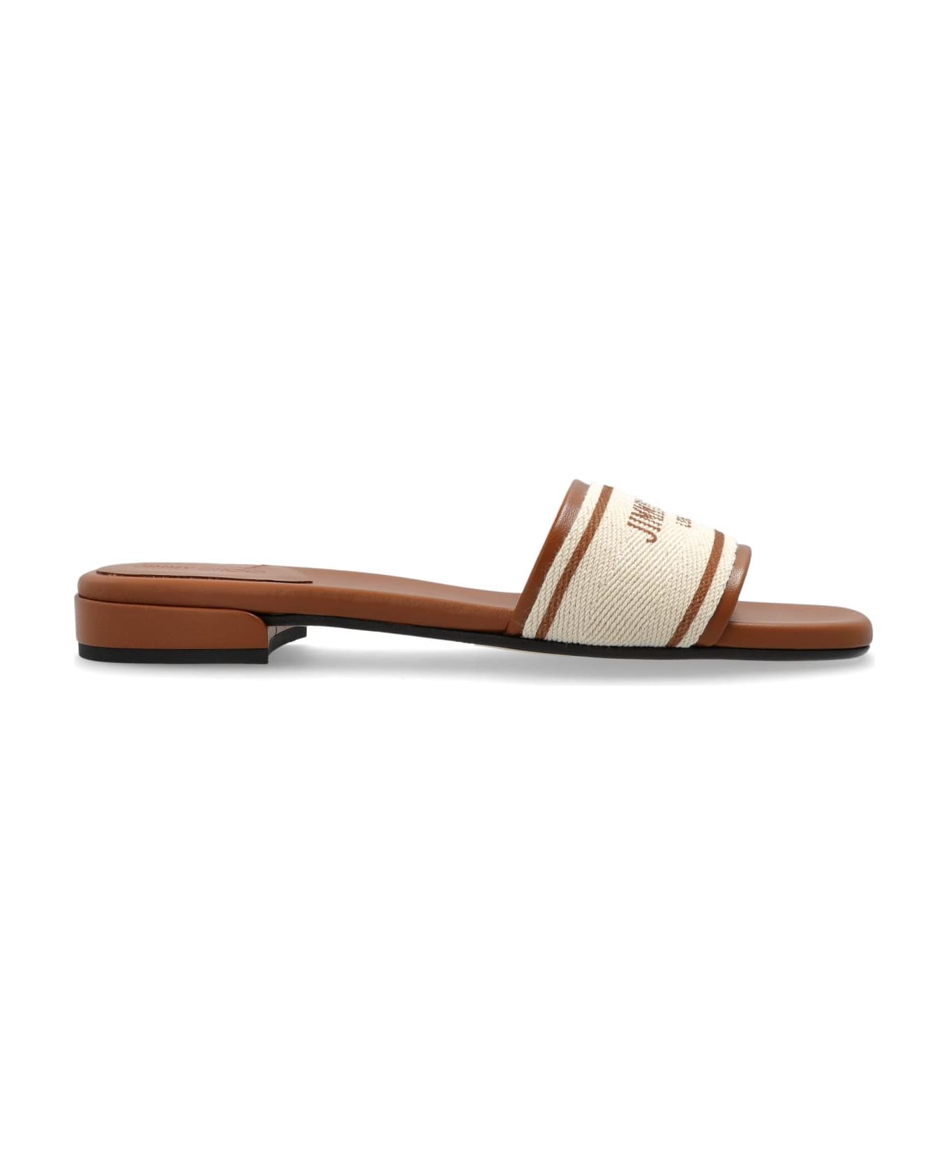 Jimmy Choo 'joa' Slides - Leather Brown