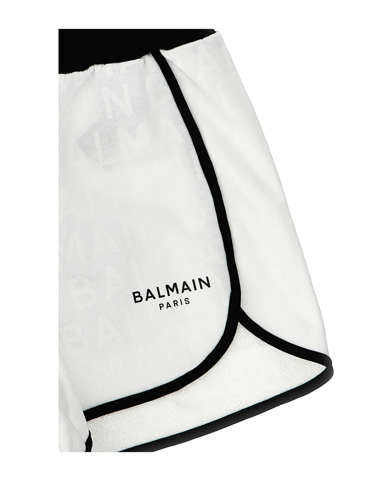 Balmain Logo Shorts - White