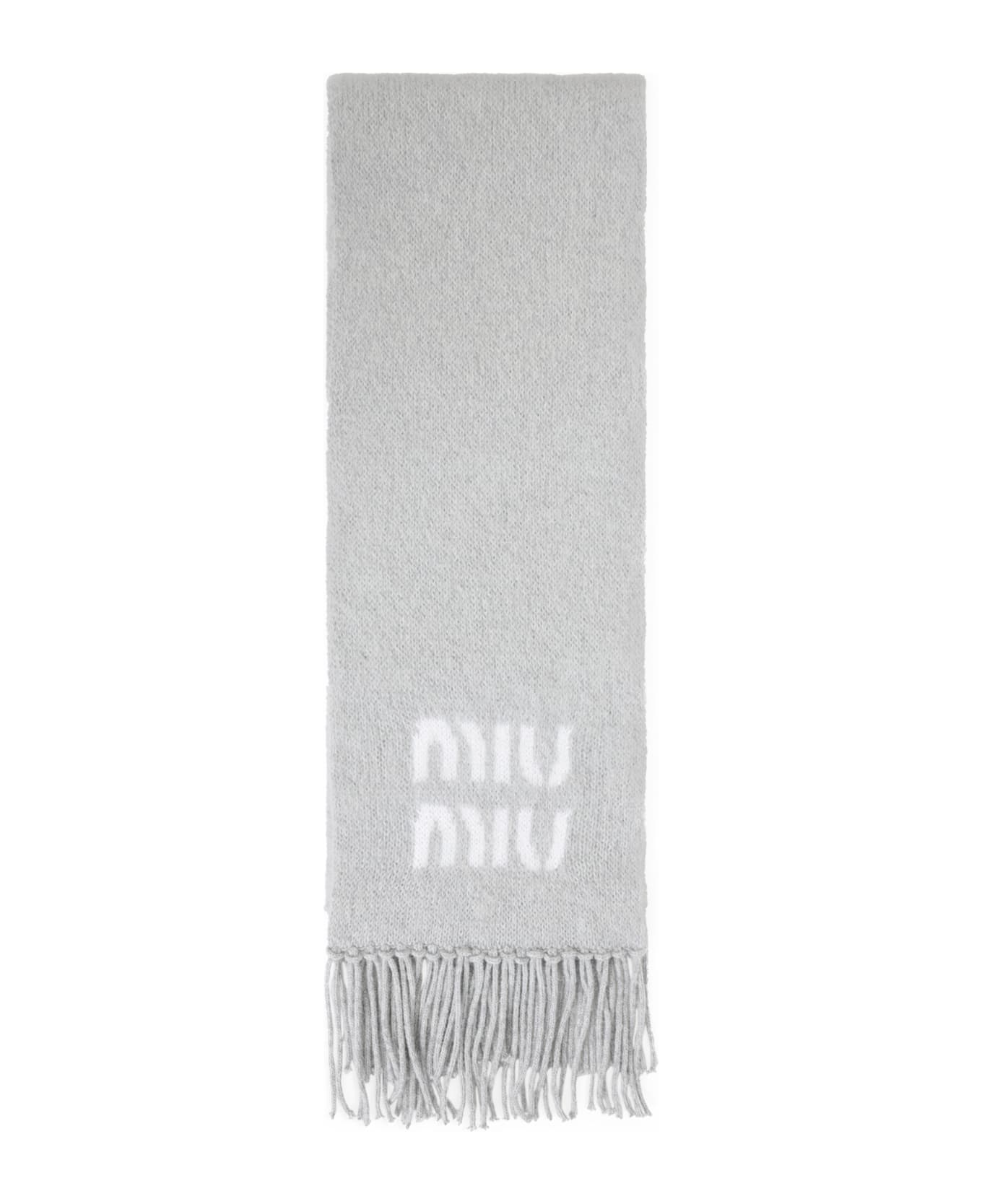 Miu Miu Mohair Scarf - Grigio