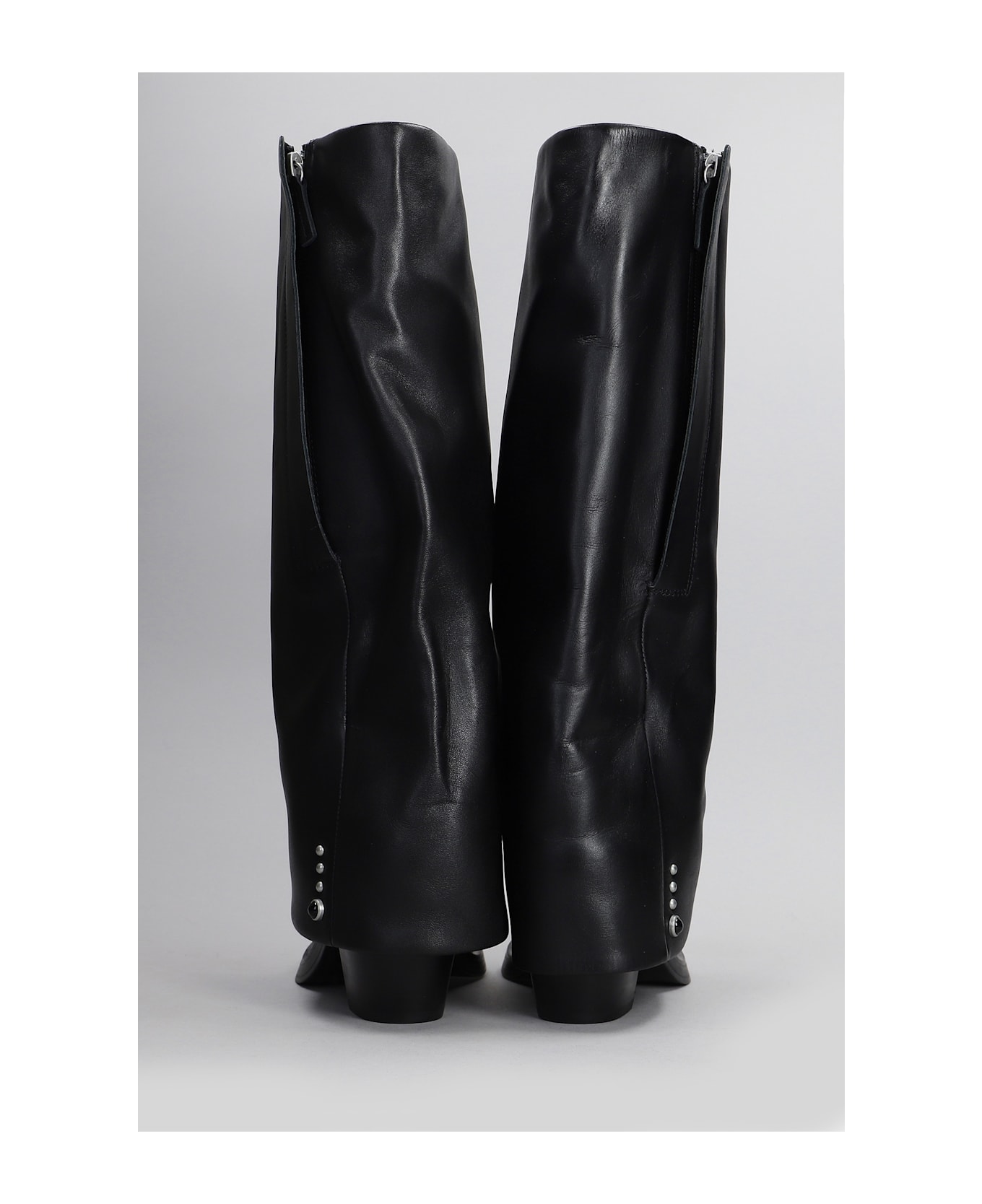 Ash Jackson Texan Boots In Black Leather