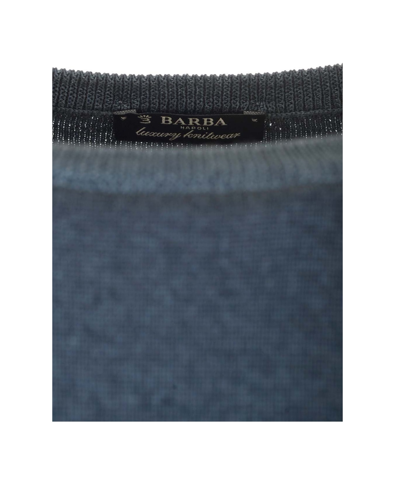 Barba Napoli Crew Neck Wool Sweater - Green