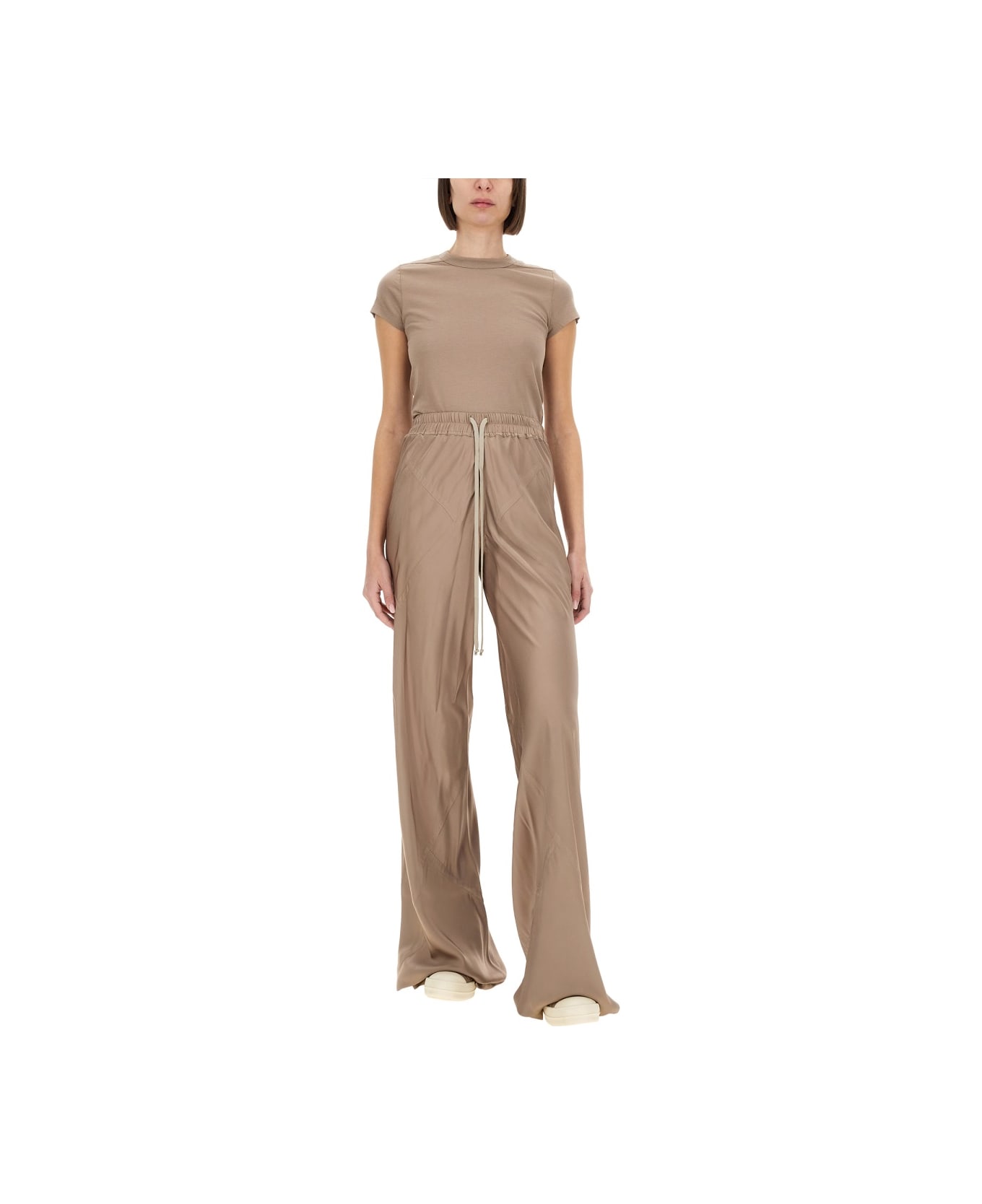 Rick Owens Cropped T-shirt - NUDE