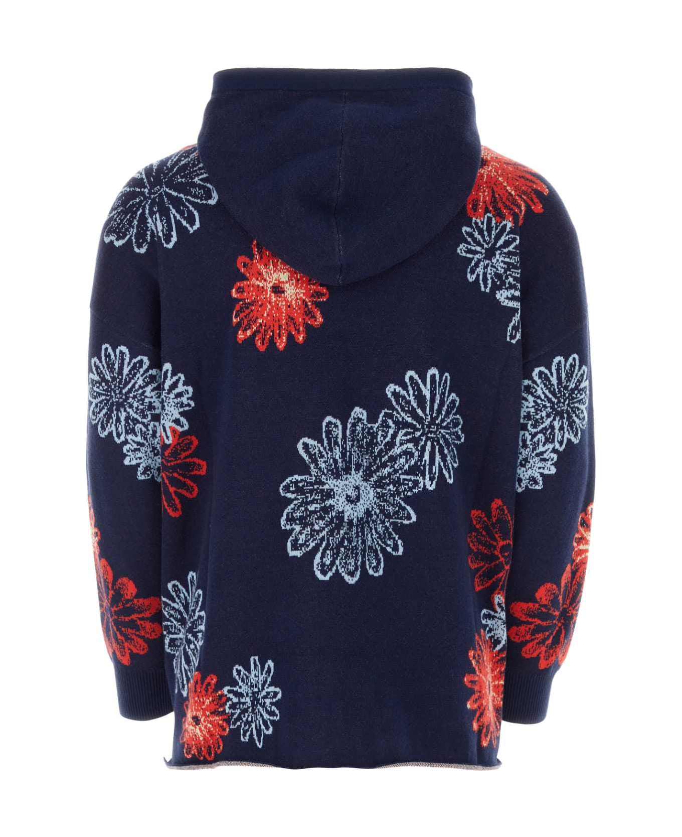 Bluemarble Embroidered Cotton Blend Sweater - NAV フリース