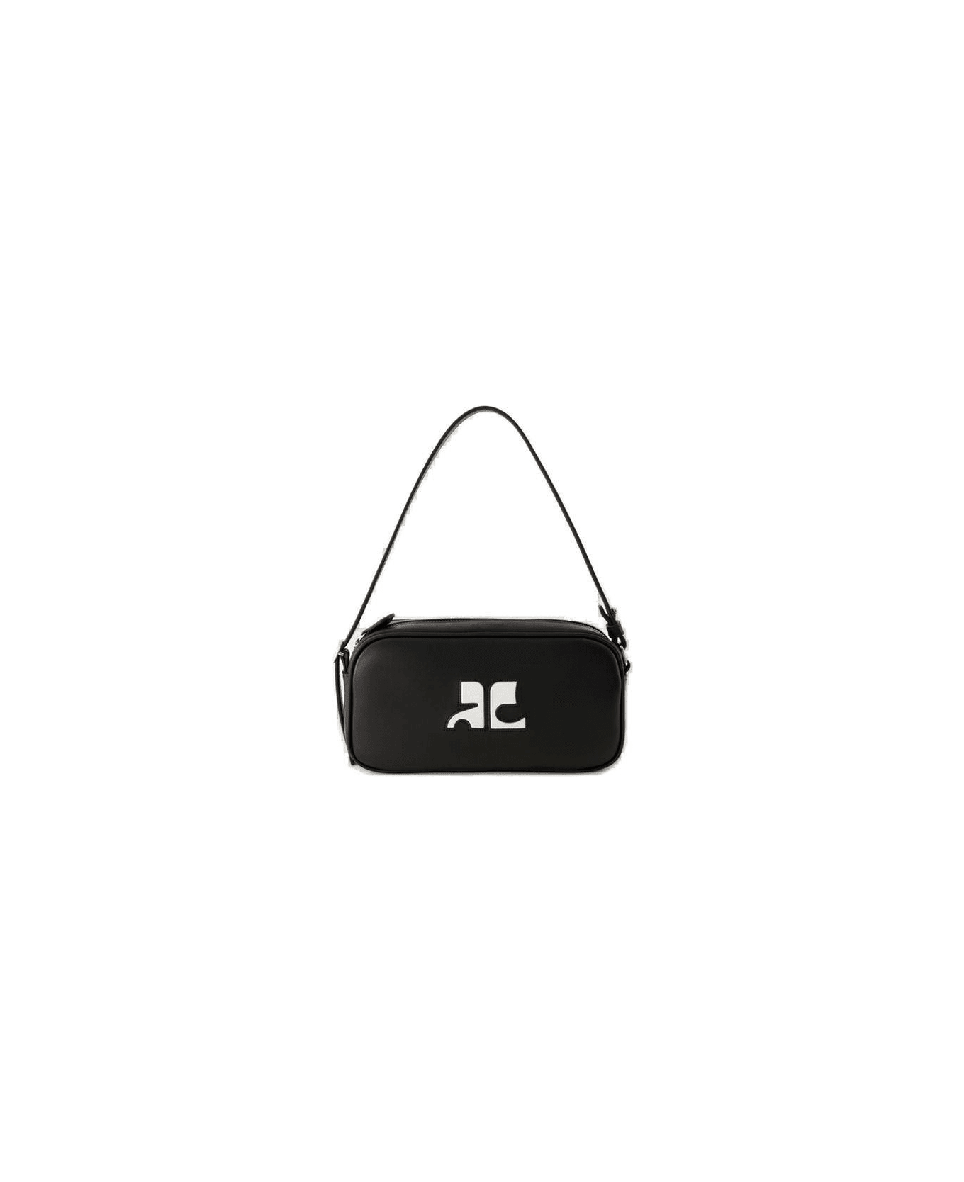 Courrèges Reedition Baguette Zip-up Shoulder Bag - BLACK