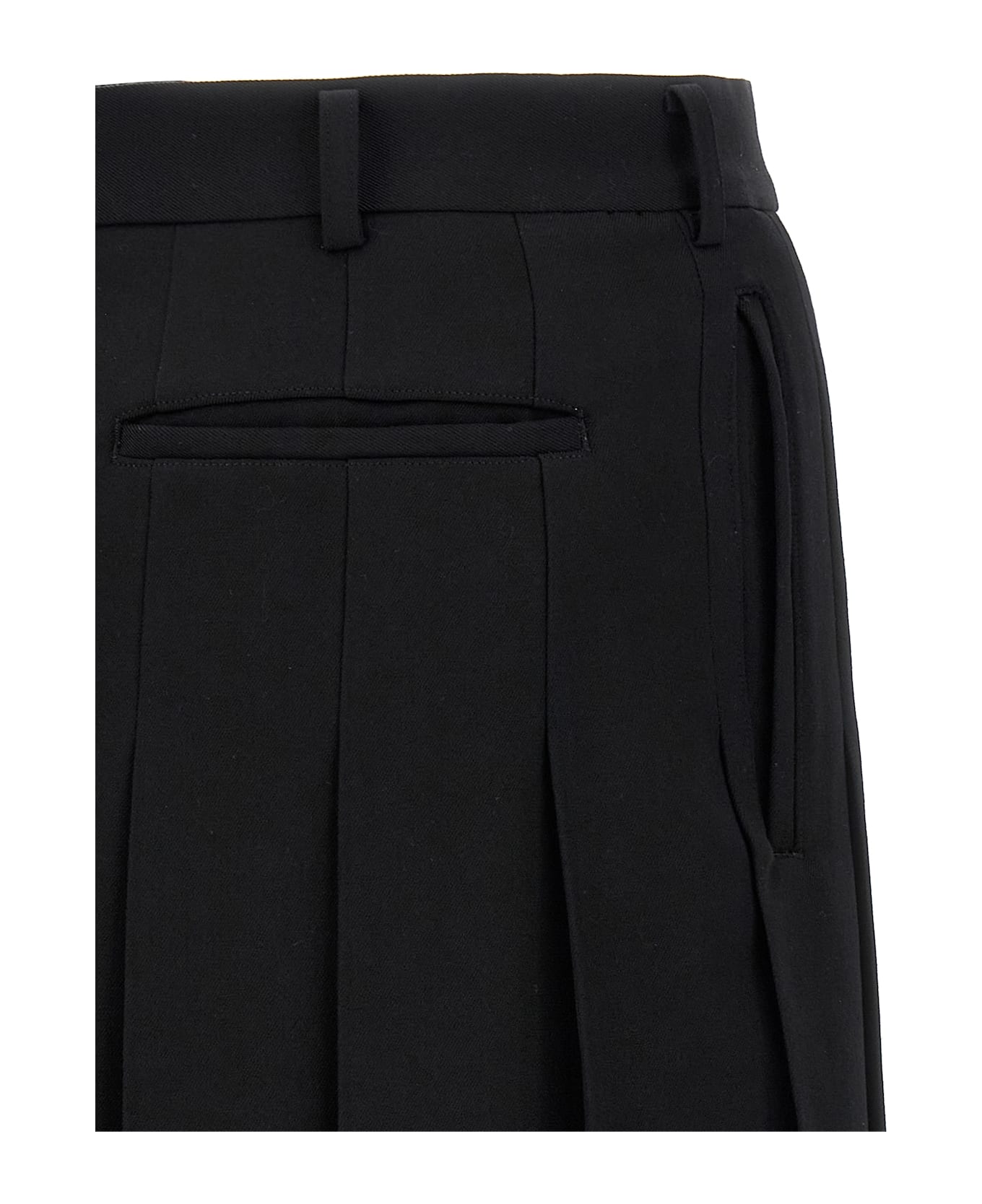 Comme Des Garçons Homme Plus Pleated Bermuda Shorts - Black  