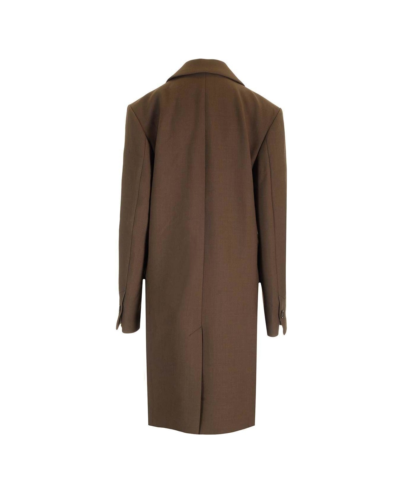 Totême Broad Double-breasted Midi Coat - 213 BARK