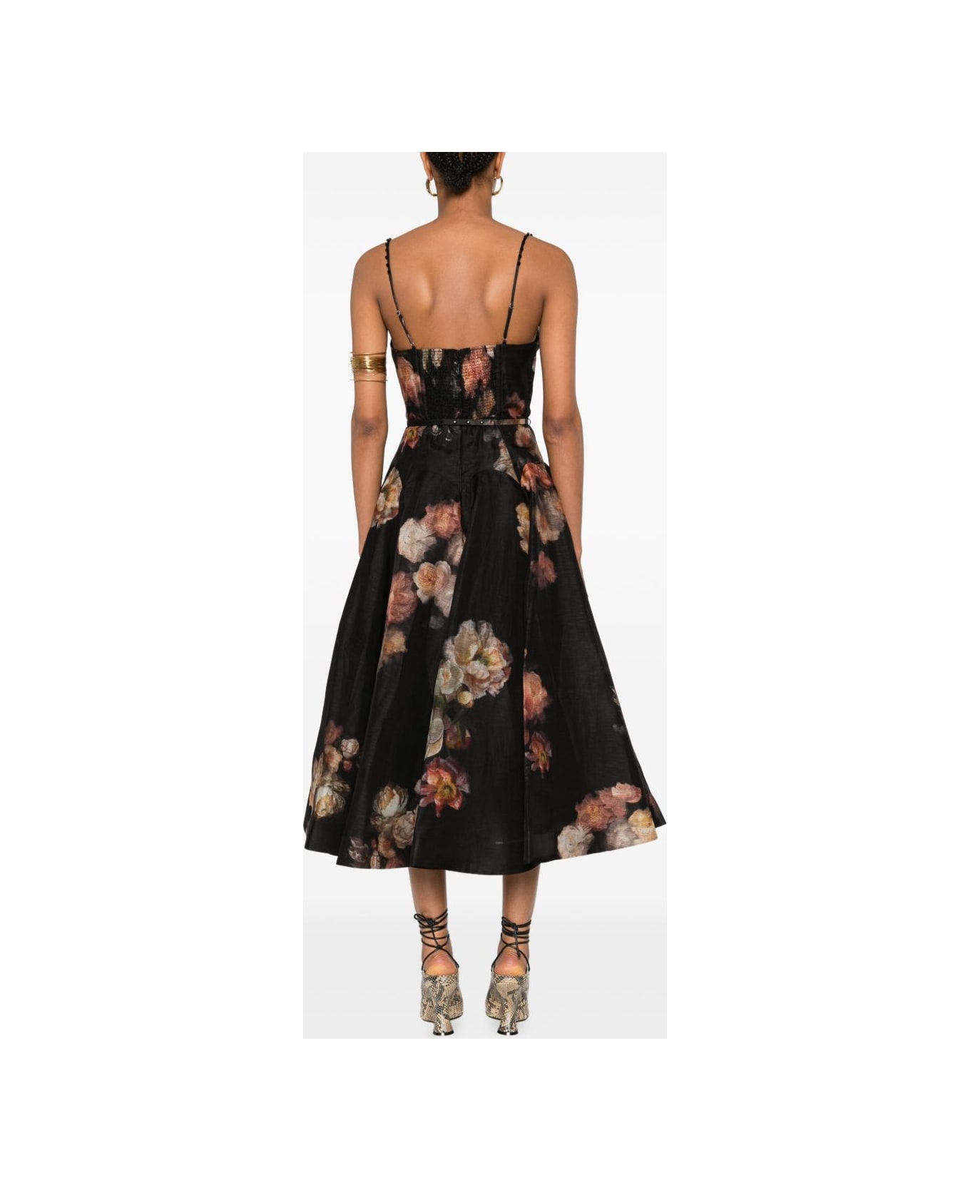 Zimmermann Hypnotic Linen And Silk Mini Dress - Black