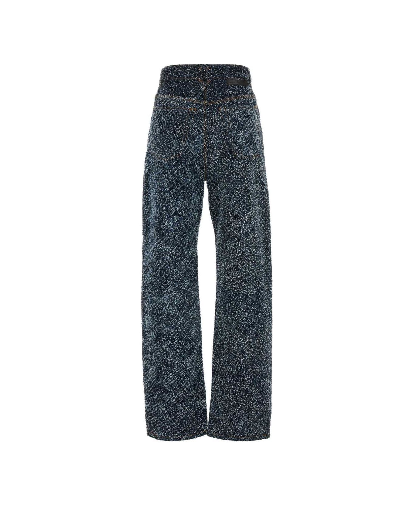 Stella McCartney High-waist Denim Bouclé Jeans - BLUEBOUCLEDENIM
