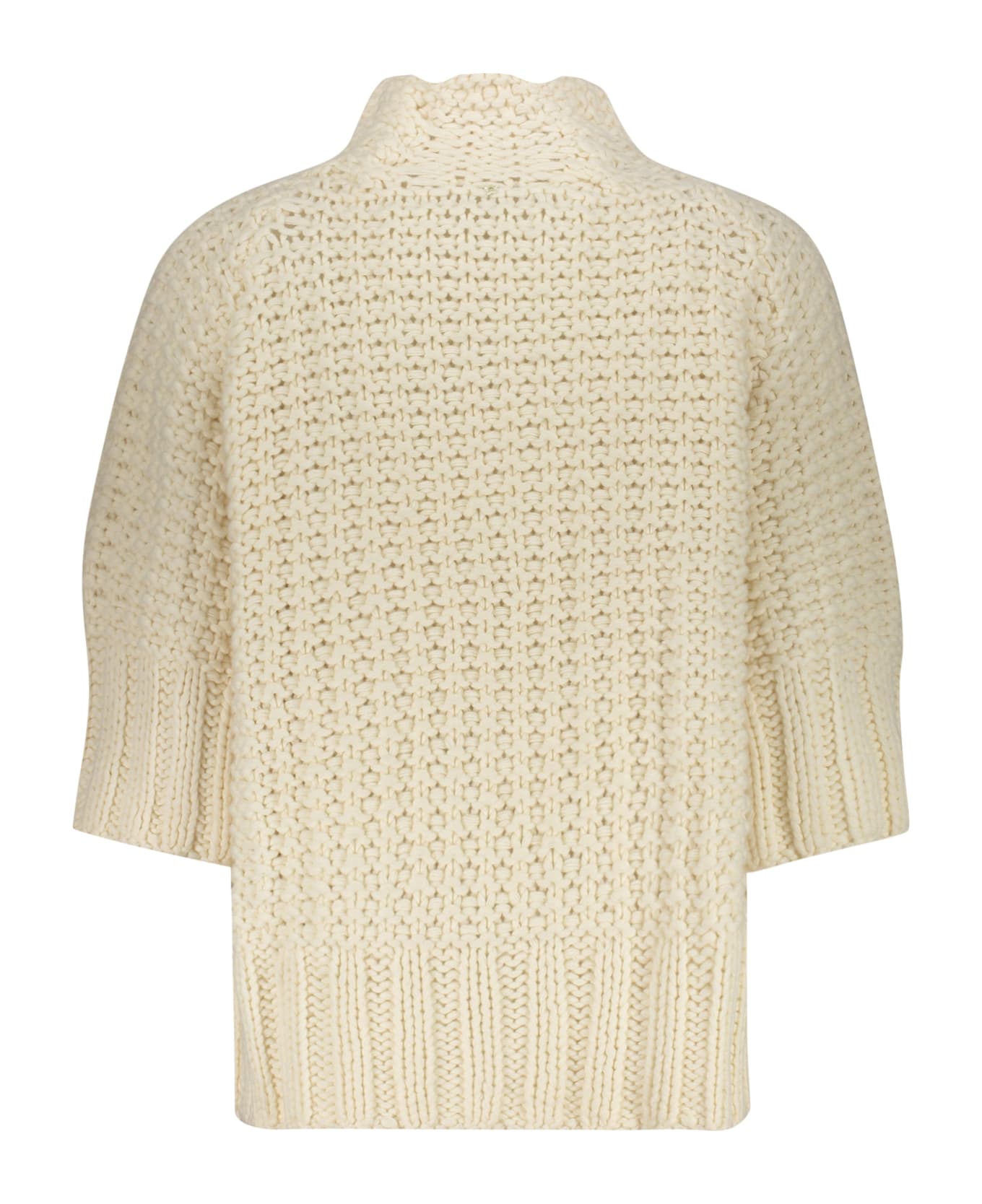 Lorena Antoniazzi Short-sleeved Turtleneck Sweater - Ivory