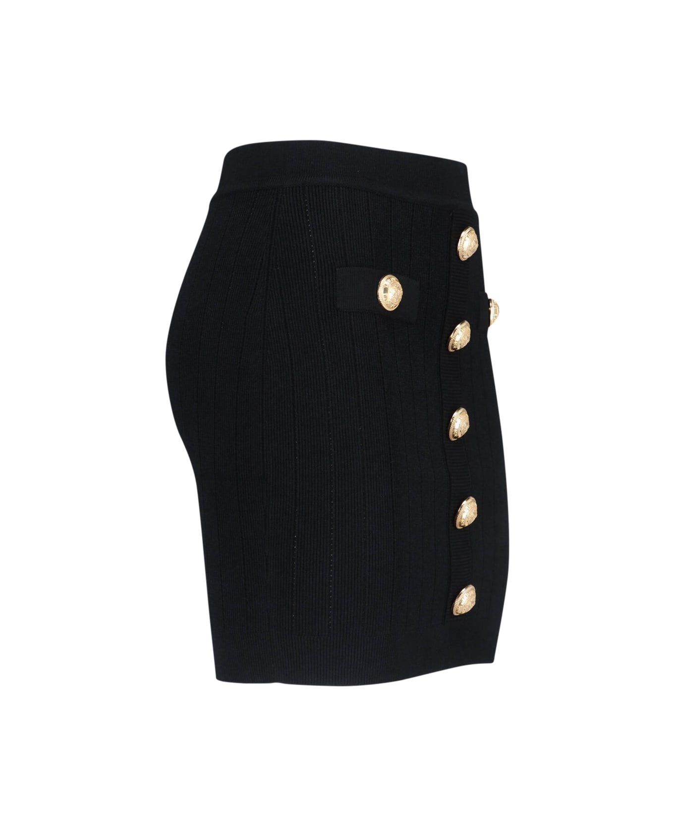 Balmain Knitted Mini Skirt - Black
