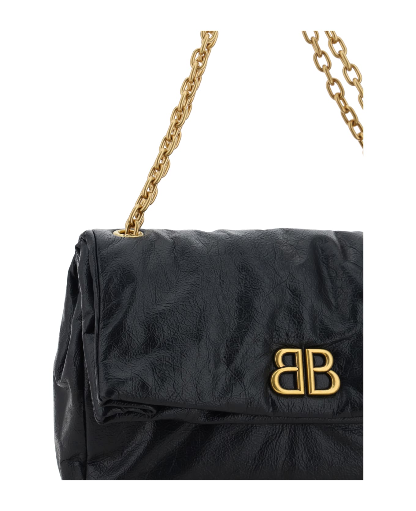 Balenciaga Medium Monaco Shoulder Bag - Black