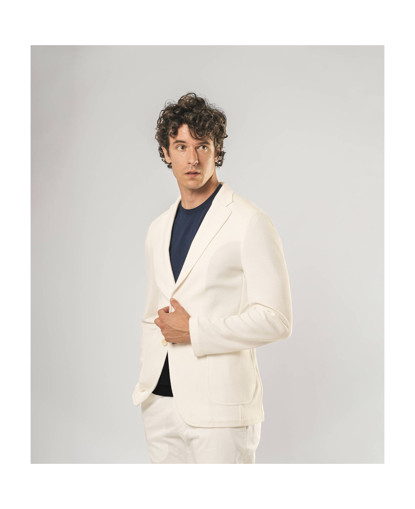 Larusmiani Sporty Cotton Blazer Muscat Blazer - White