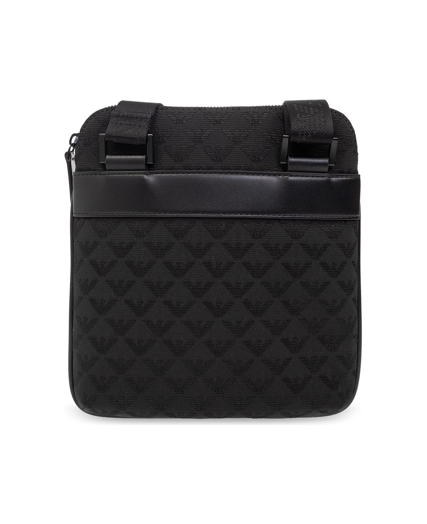 Emporio Armani Shoulder Bag With Monogram - Black