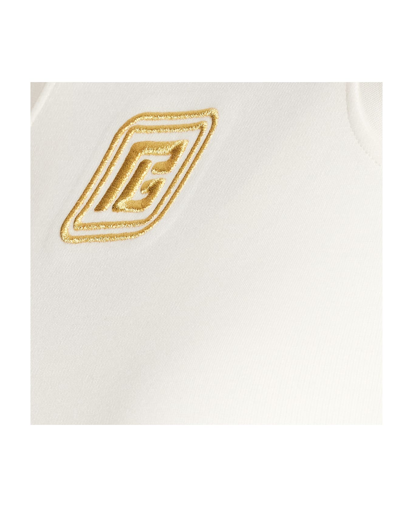 Balmain Embroidered Pb Tank Top - White