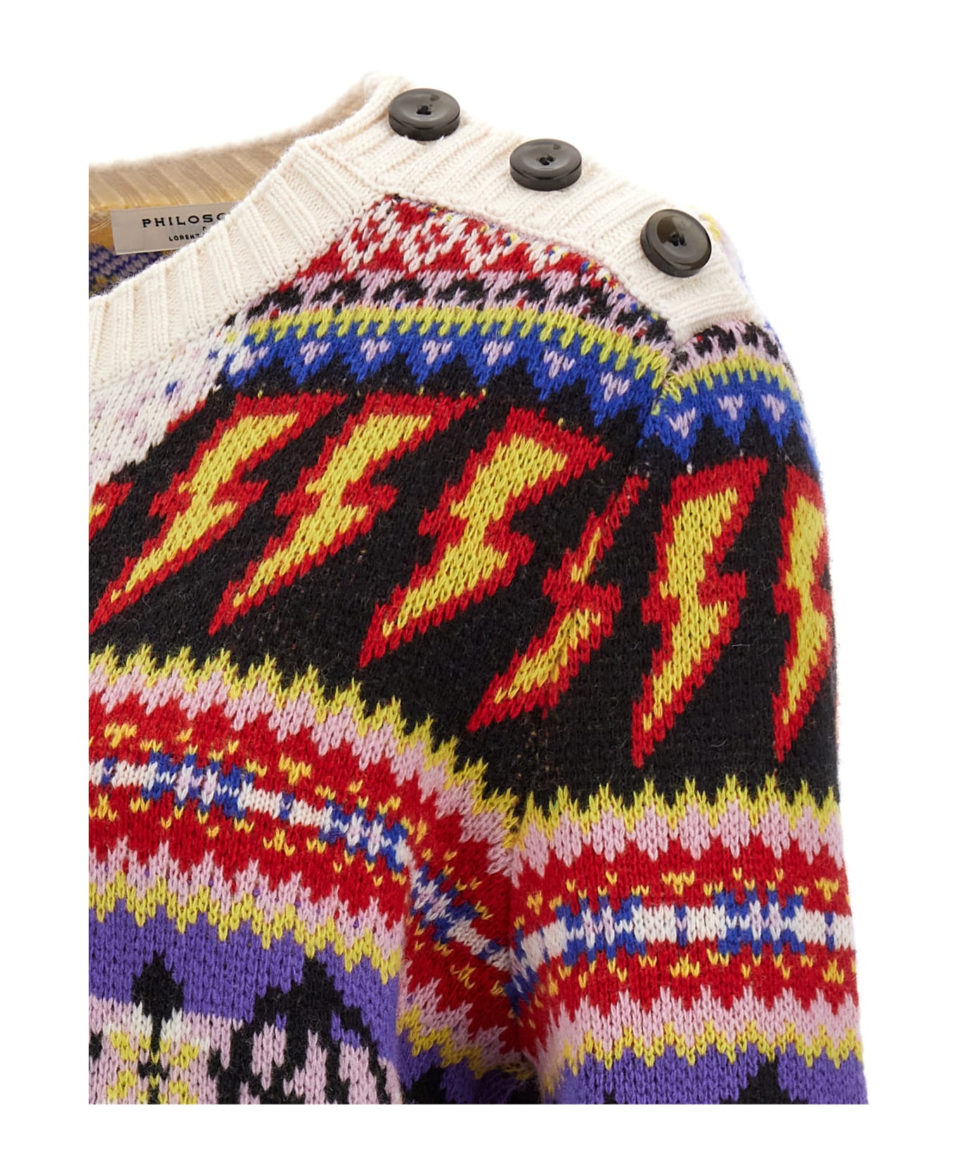 Philosophy di Lorenzo Serafini Jacquard Sweater - Multicolor ニットウェア