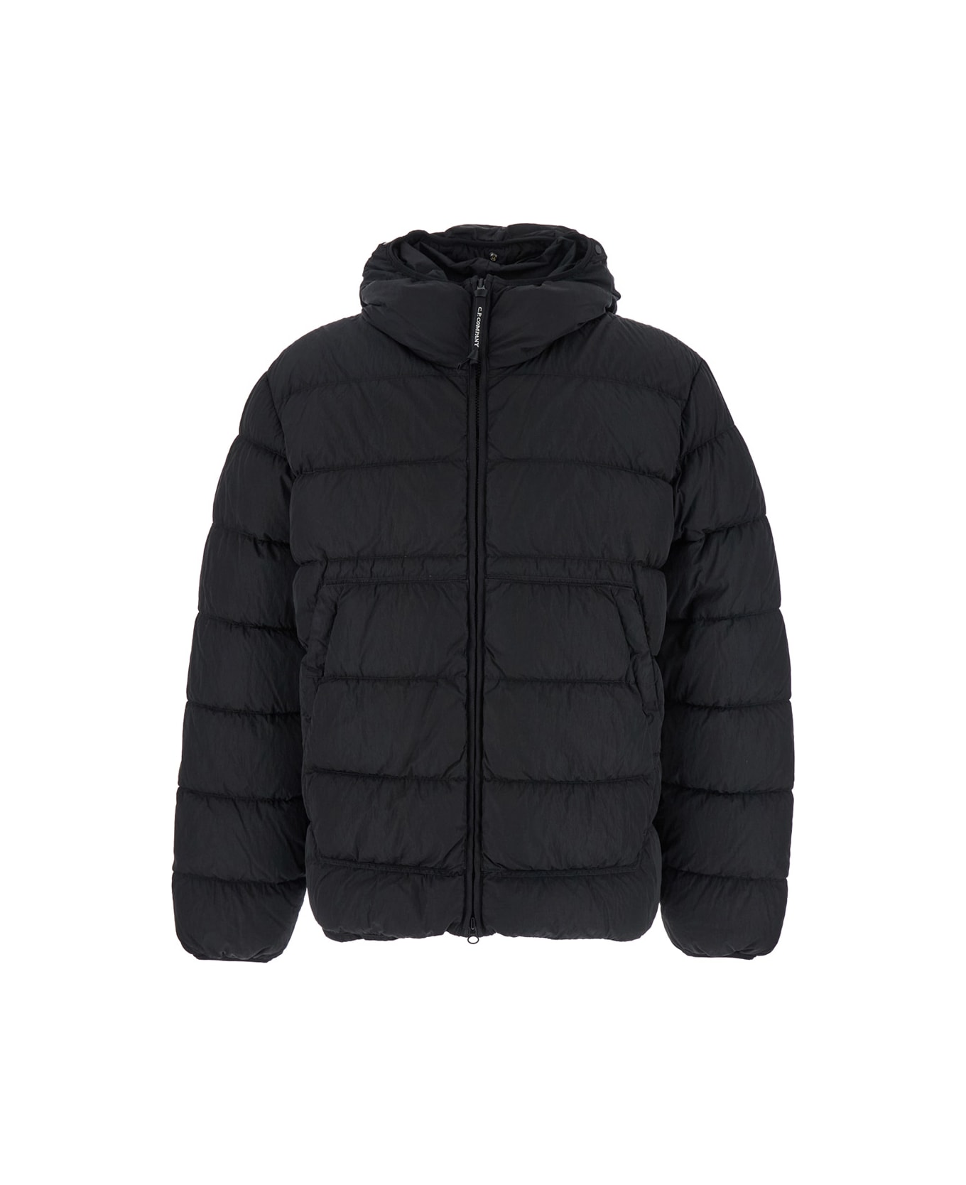 C.P. Company Black Nylon Down Jacket - Black
