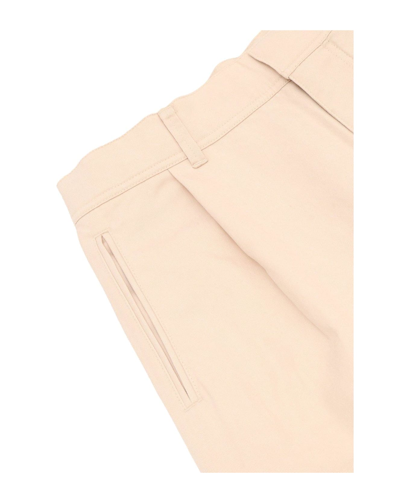 Burberry Mid-rise Straight Leg Pants - BEIGE