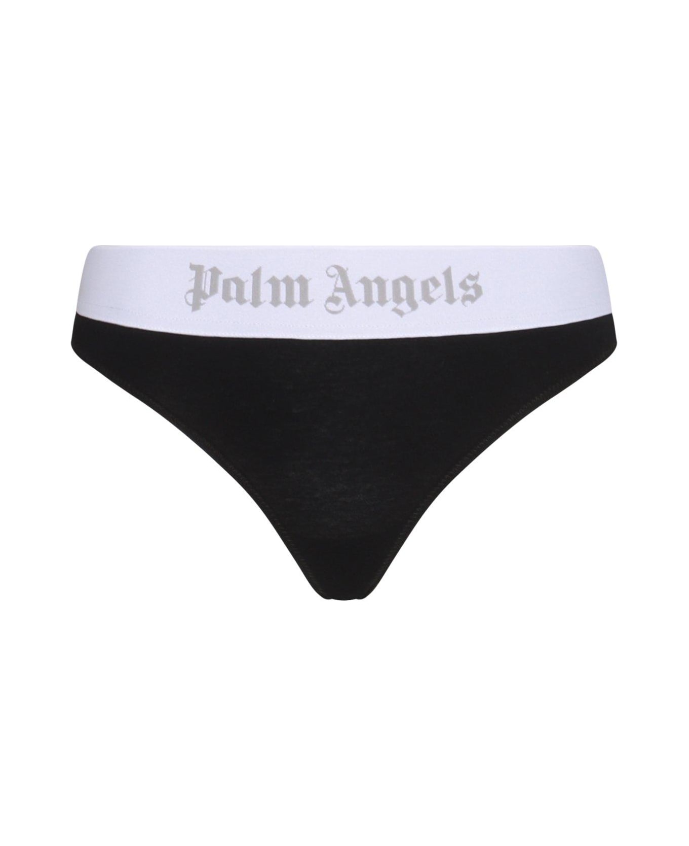 Palm Angels Logo-waistband Thong - Nero ショーツ