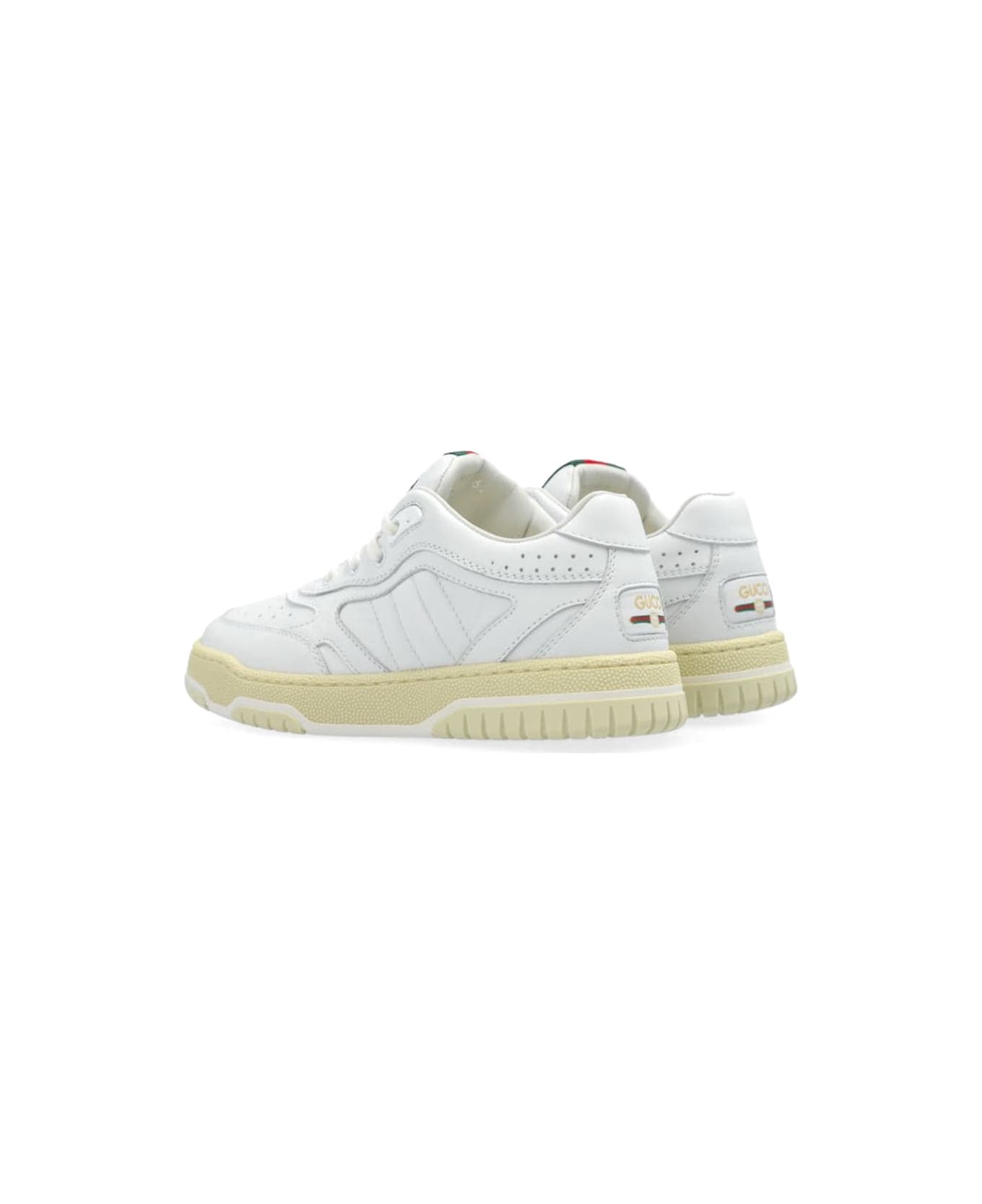 Gucci Leather Sneakers - WHITE