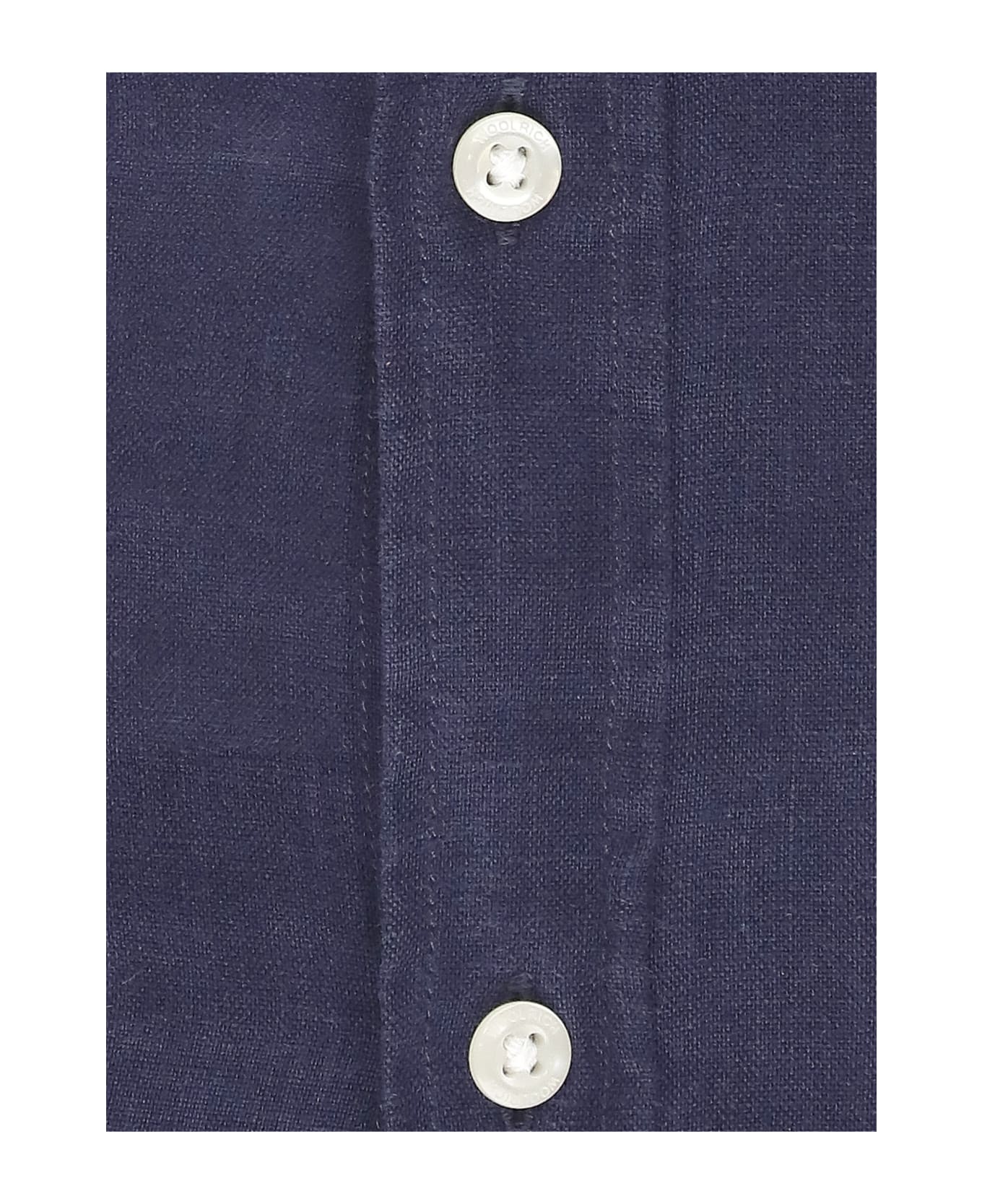Woolrich Linen Shirt - NAVY