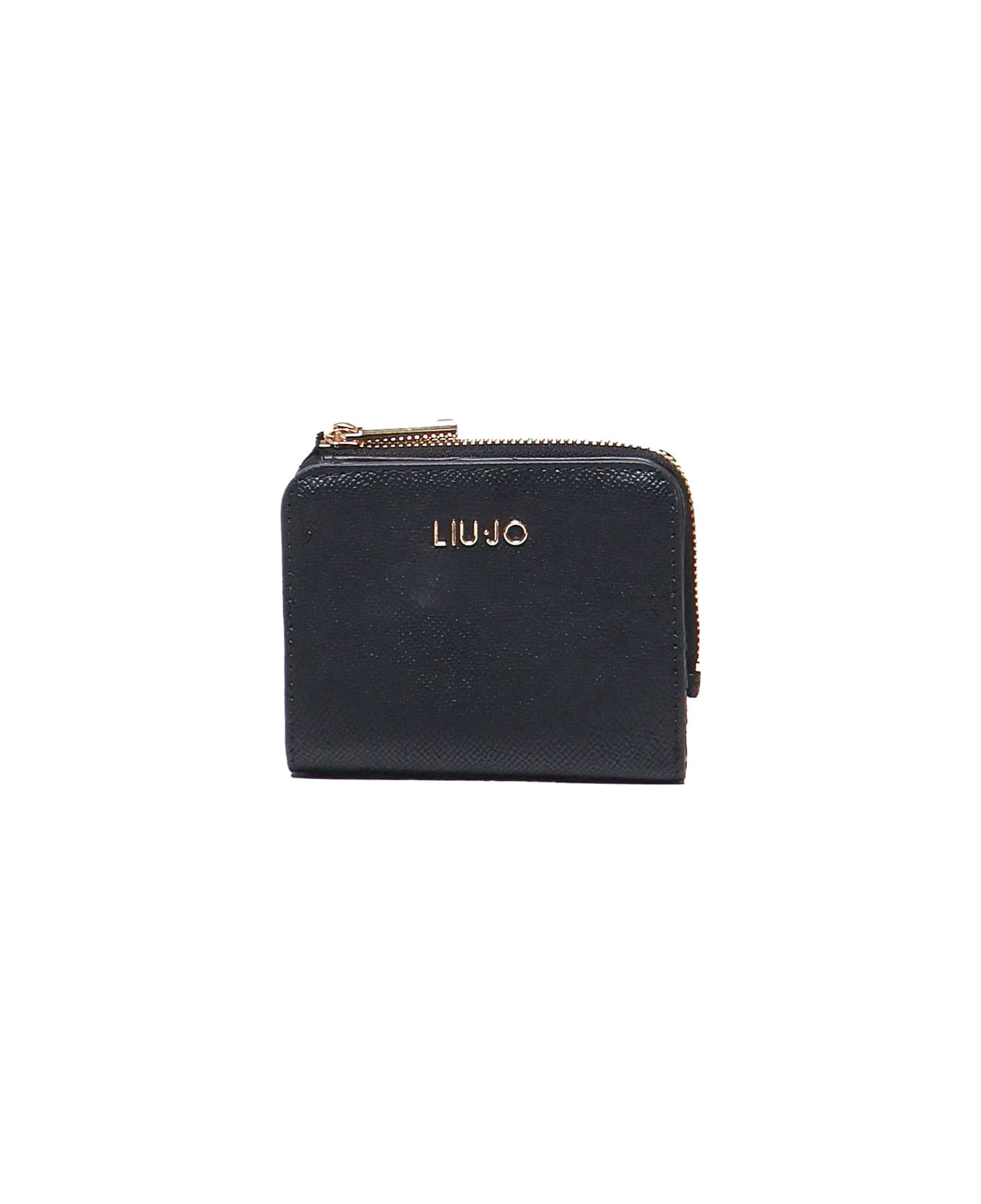 Liu-Jo Wallet With Metallic Logo Liu-jo - Black