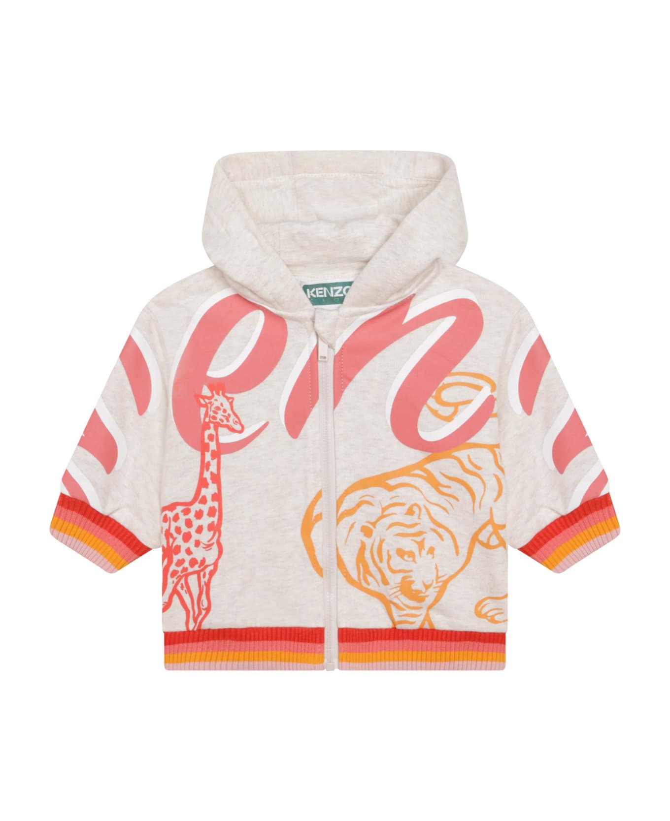 Kenzo Kids Sweatshirt With Graphic Print - Beige