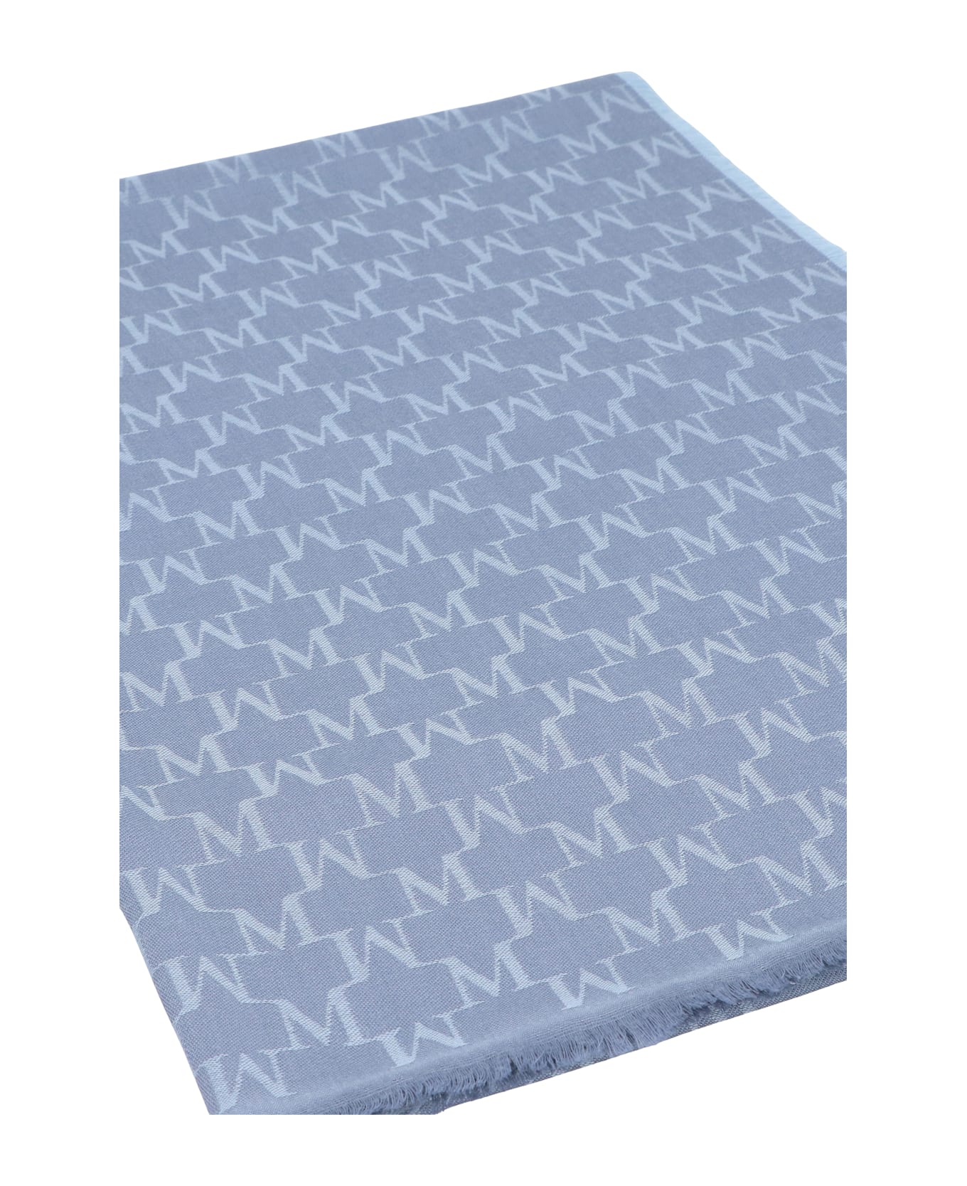 Max Mara Magico Virgin Wool Scarf - Light Blue