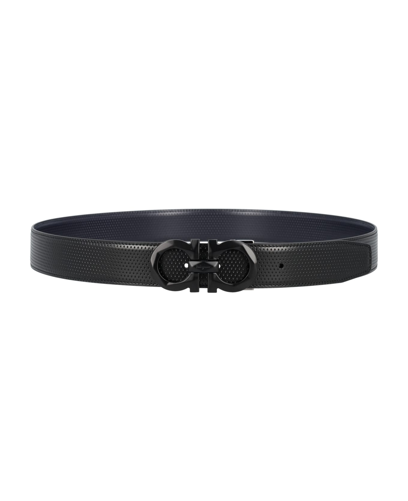 Ferragamo Double Adjustable Belt - NERO +  BLUEMARINE