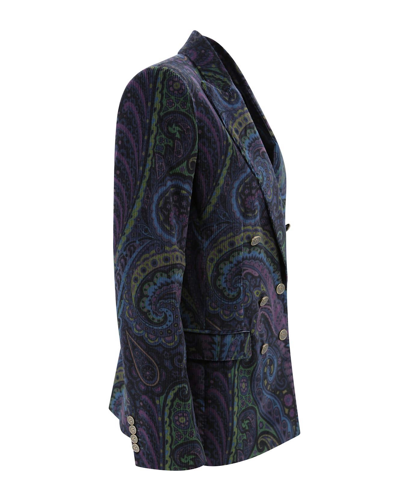 Etro Double-breasted Jacket - Blue