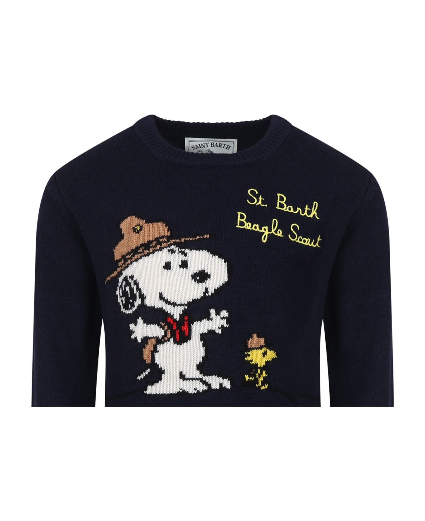 MC2 Saint Barth Blue Sweater For Boy With Snoopy Boy Scout - Blue