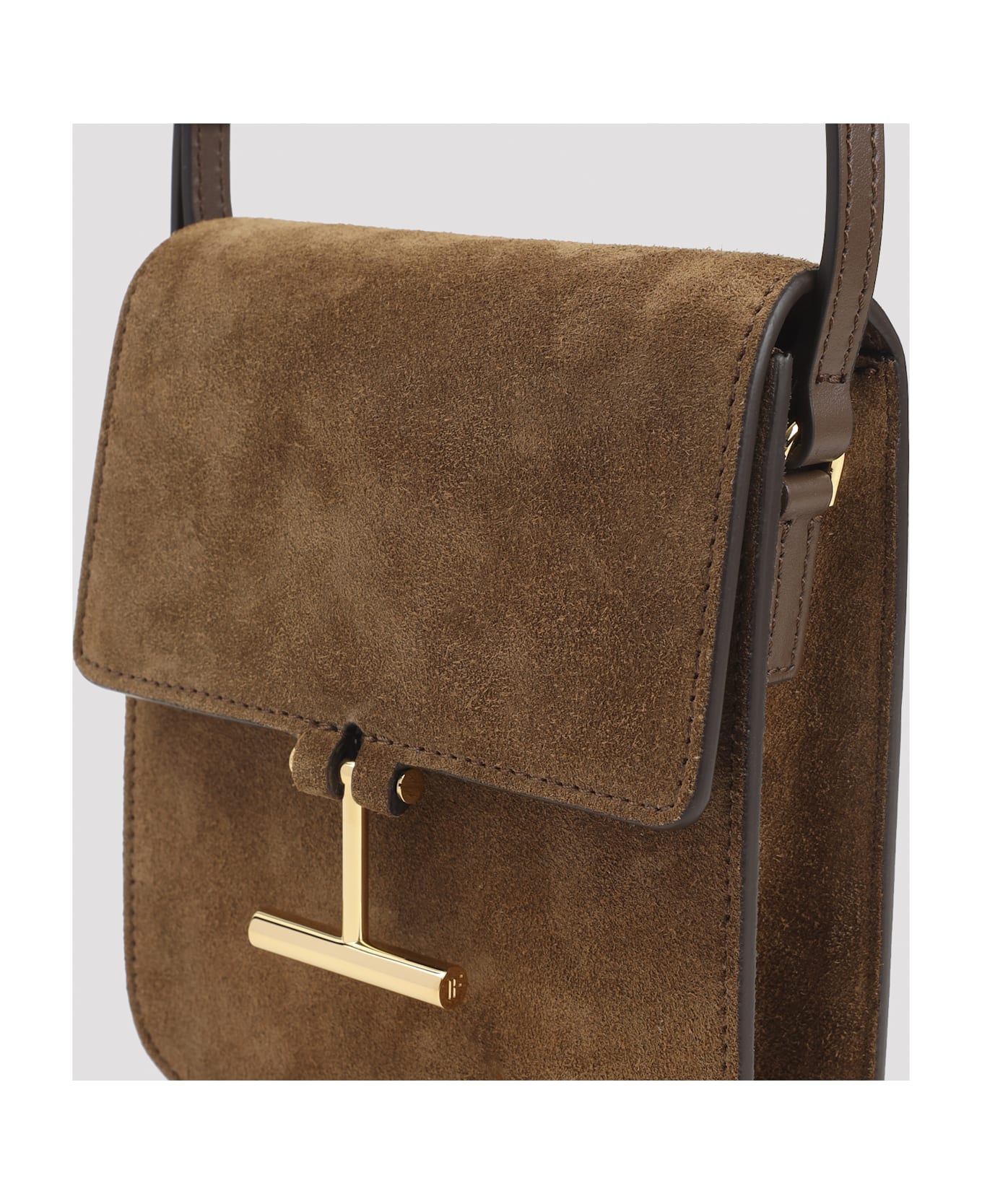 Tom Ford Calf Leather Shoulder Bag - Eda Whisky