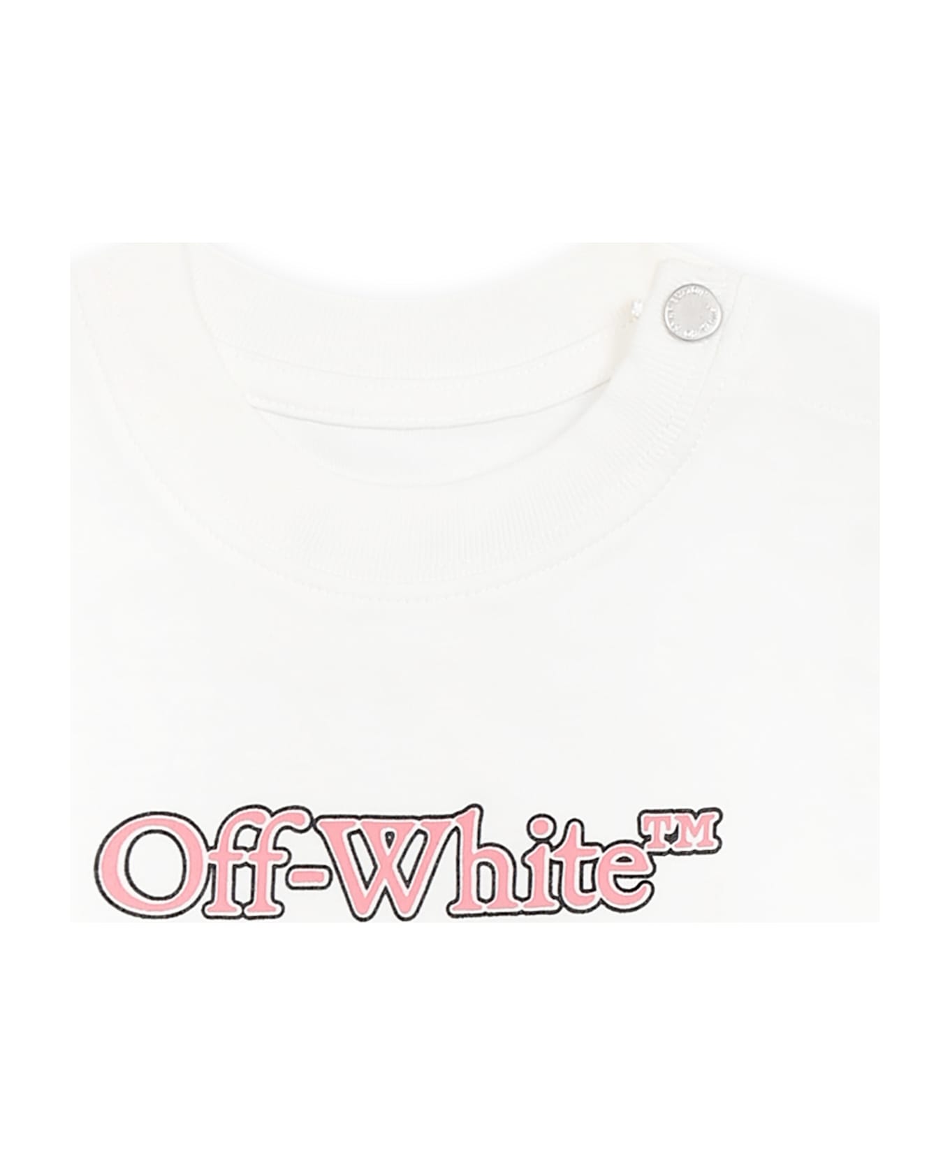 Off-White White T-shirt For Baby Girl With Logo - White