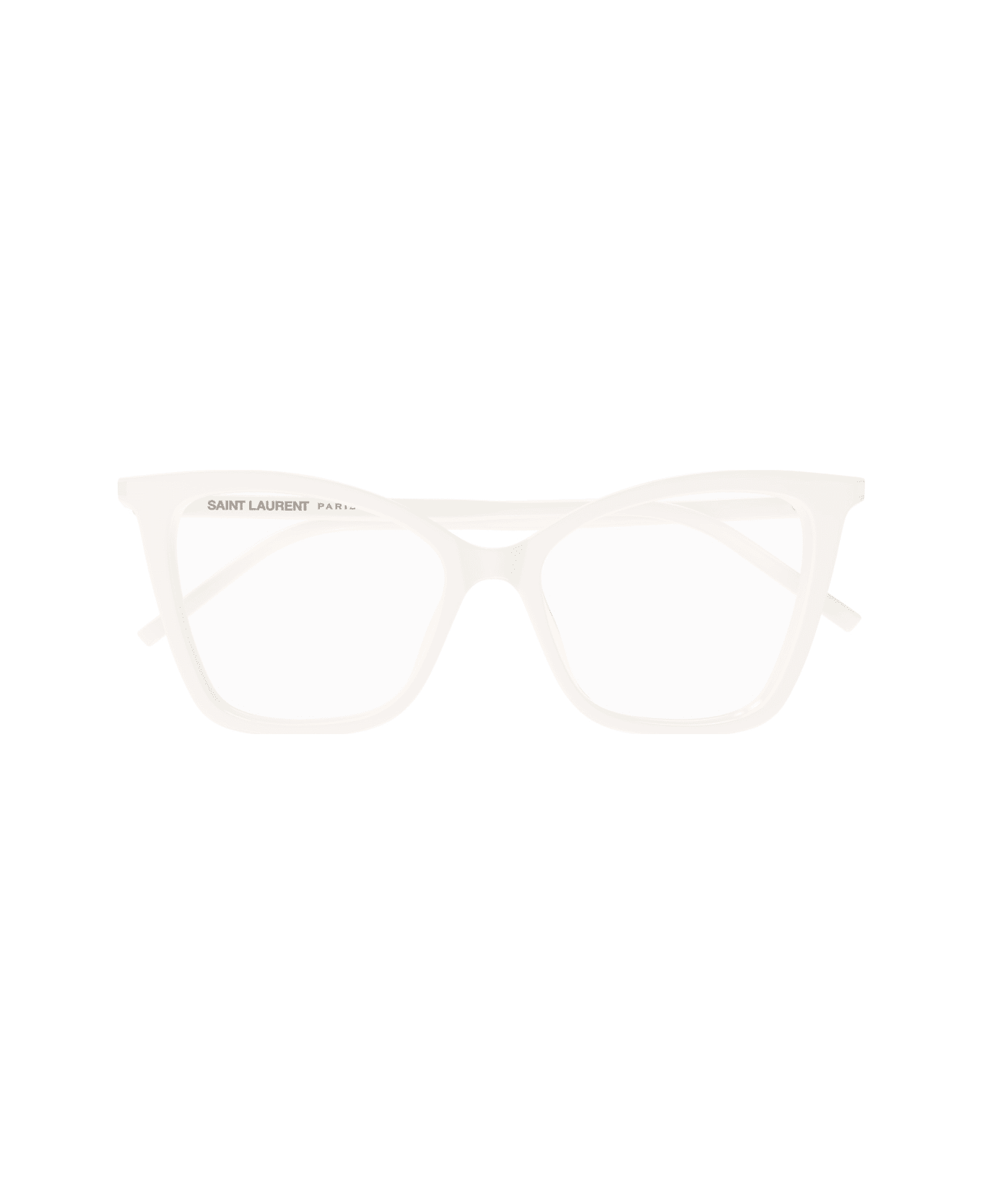 Saint Laurent Eyewear Saint Laurent Sl 386 Linea Corner Angle 014 White Transparent Glasses - Bianco