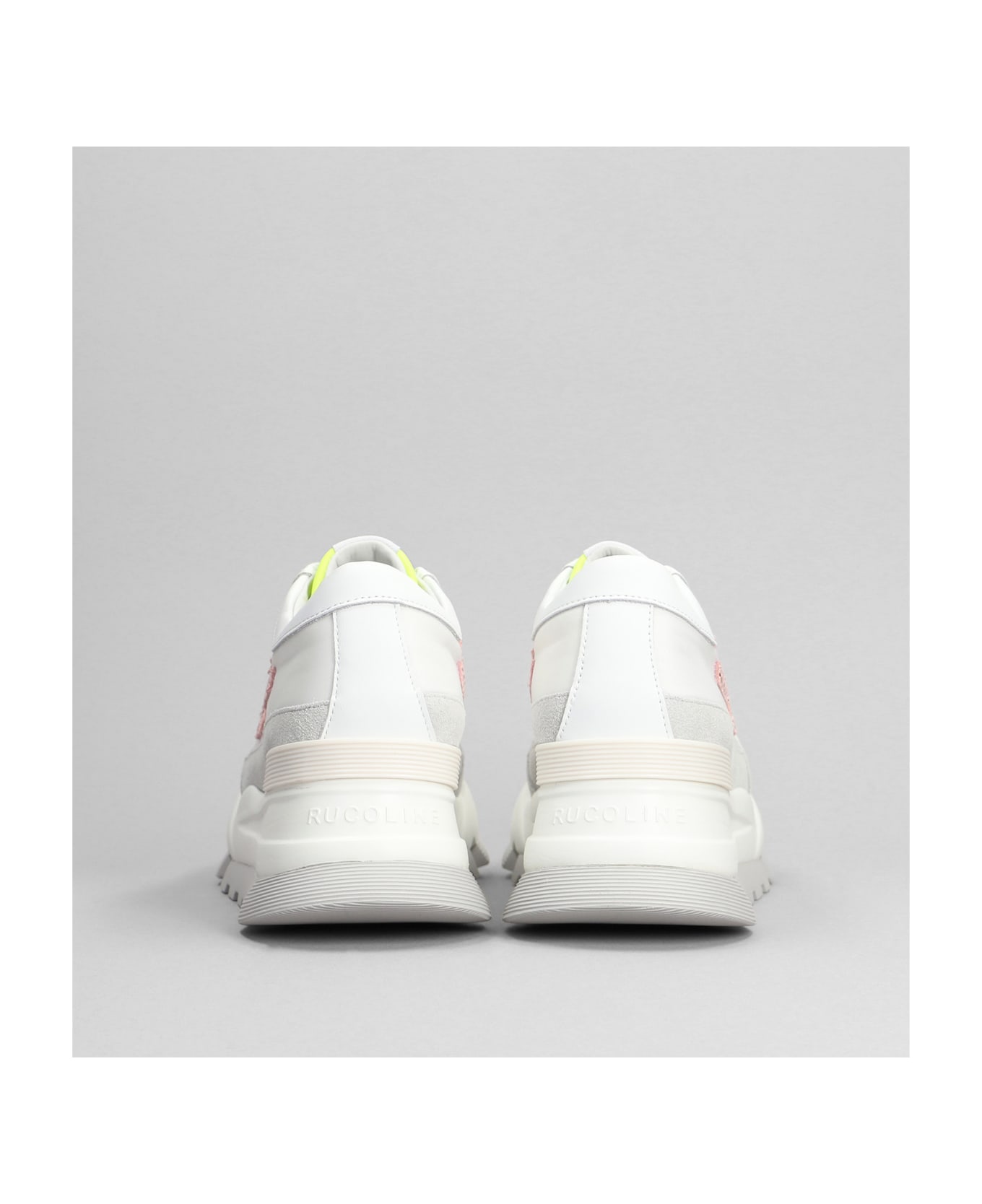 Ruco Line Aki Sneakers In White Suede And Fabric - white スニーカー