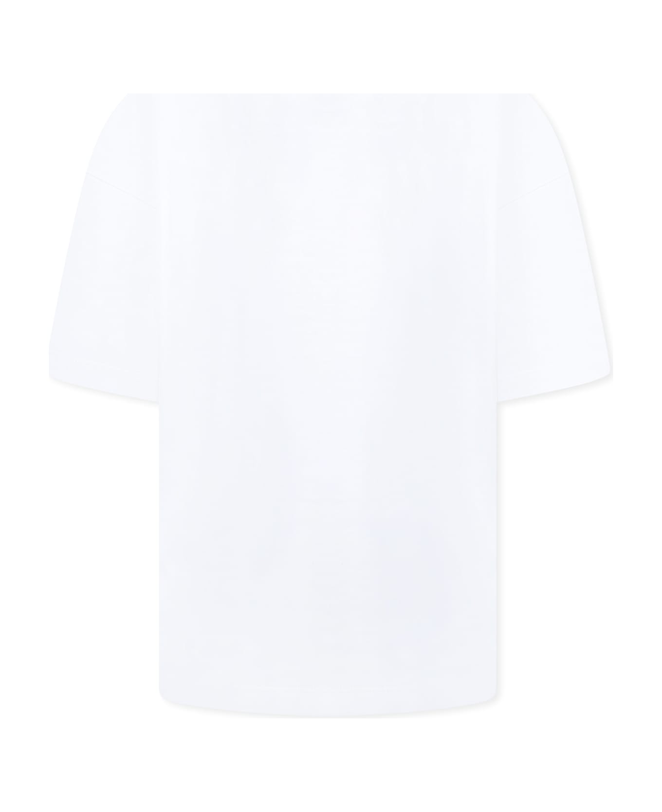 MM6 Maison Margiela White T-shirt For Kids With Logo - White