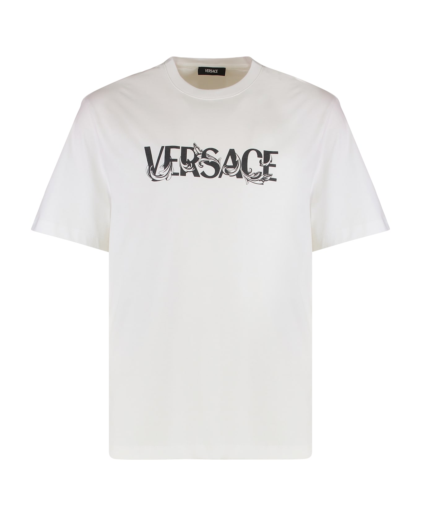 Versace Logo Cotton T-shirt - White