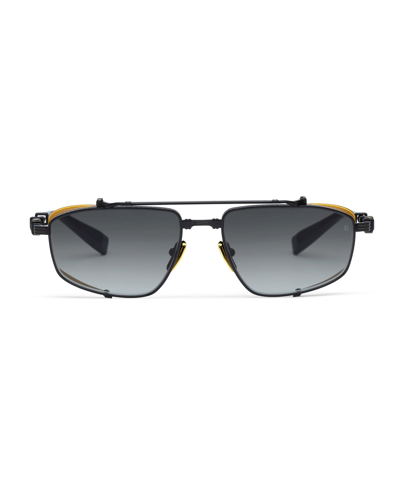 Balmain Brigade-v - Black / 18k Gold Sunglasses - Black/gold