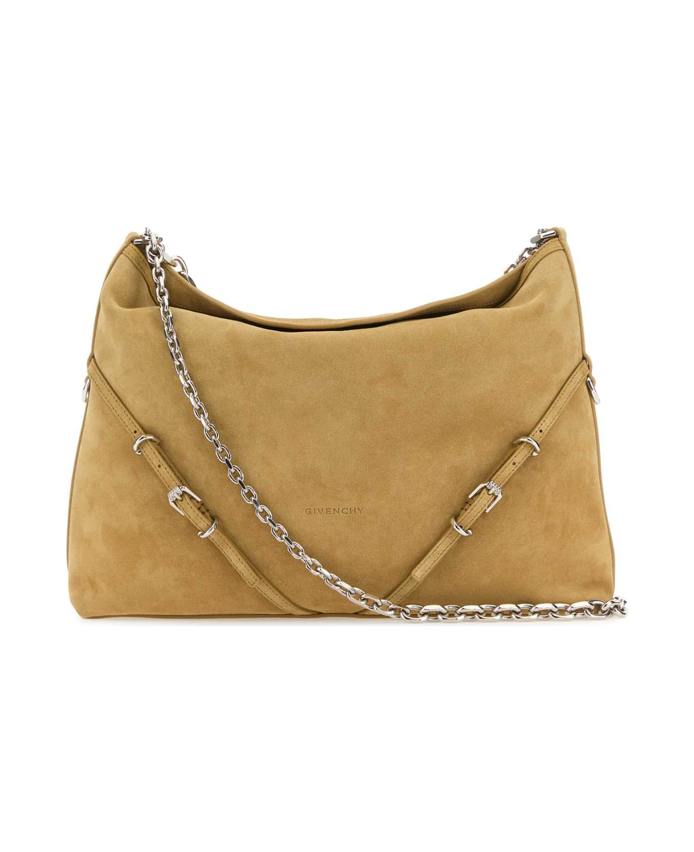 Givenchy Beige Suede Voyou Chain Shoulder Bag - HAZEL トートバッグ