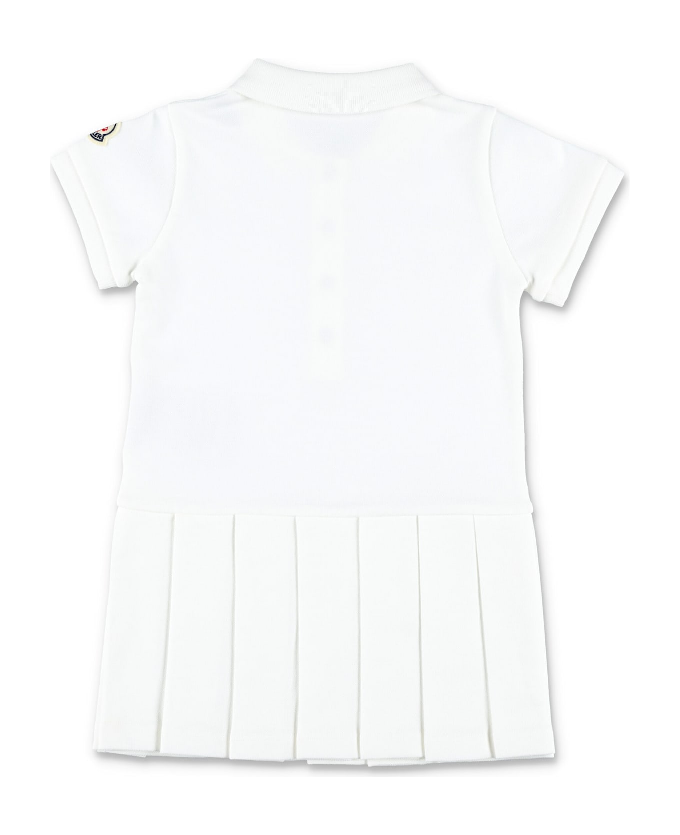 Moncler Kid - Cotton Piquet Polo Shirt Dress - WHITE