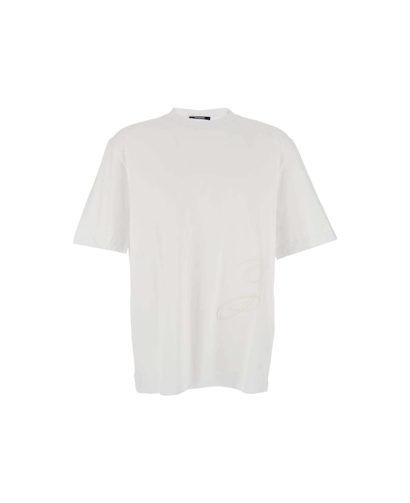 Jacquemus 
le T-shirt Club
 White T-shirt With Logo J On The Front In Cotton Man - White