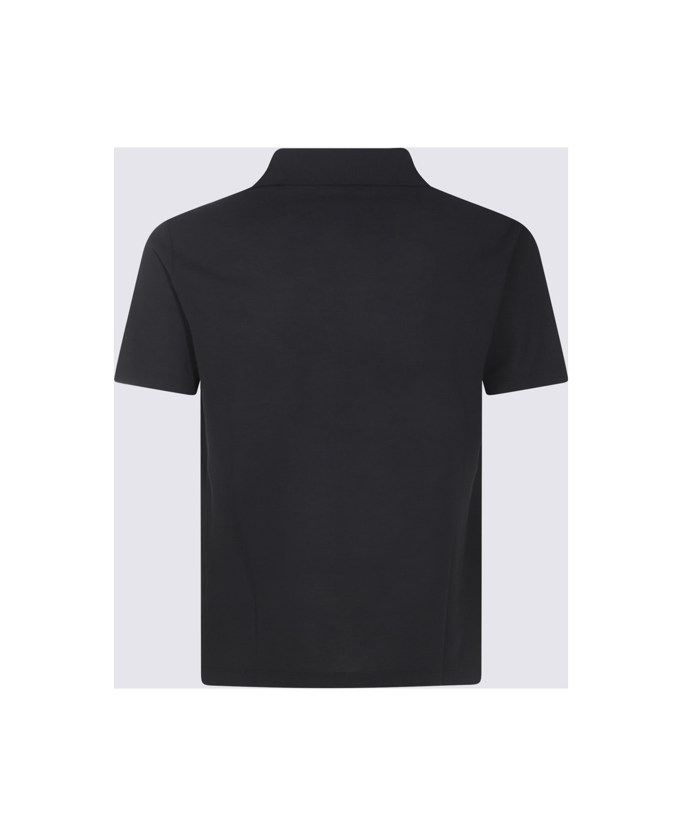 Zanone Black Cotton Polo Shirt - Black