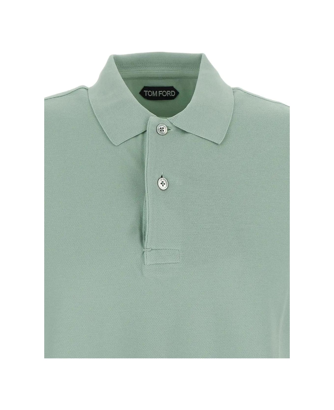Tom Ford Cotton Polo - Pale mint