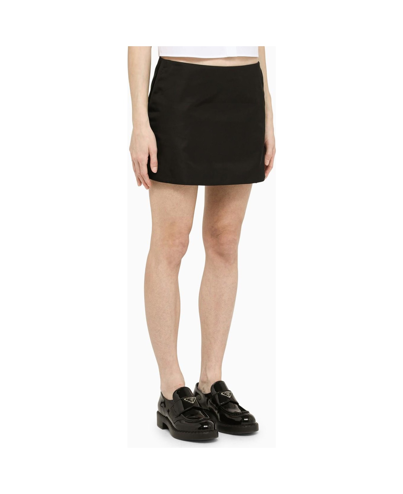 Prada Black Re-nylon Miniskirt - Black