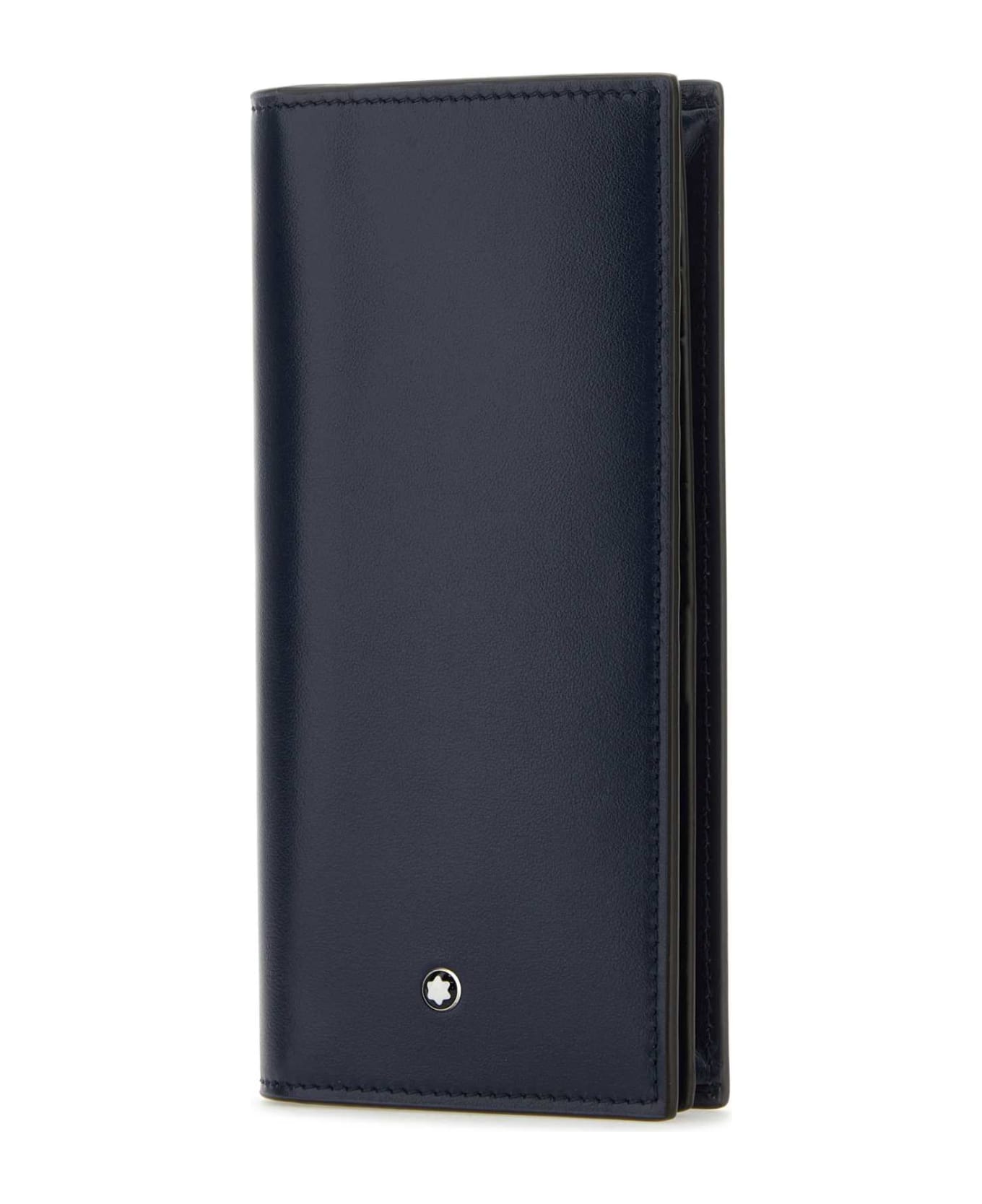 Montblanc Navy Blue Leather Wallet - INKBLUE