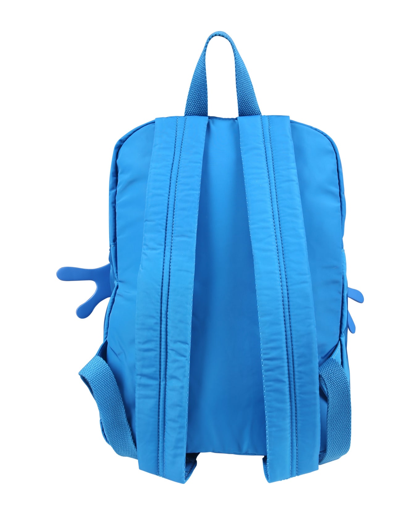 Stella McCartney Kids Blue Backpack For Boy With Monster Print - Light Blue アクセサリー＆ギフト
