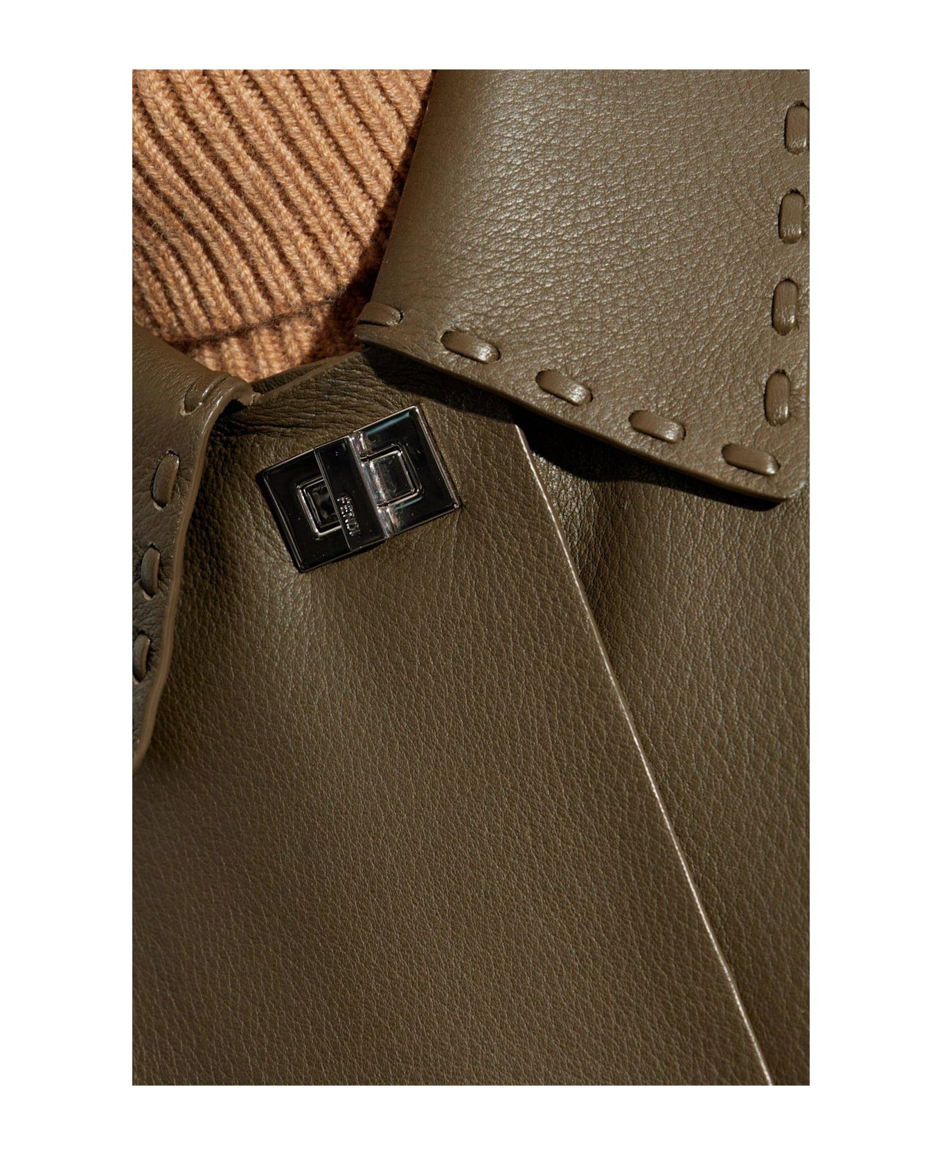 Fendi Leather Overcoat - WOOD