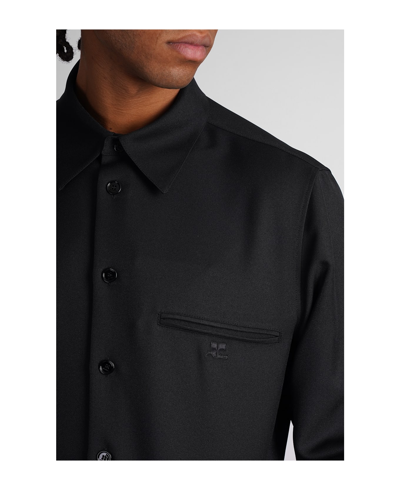 Courrèges Shirt In Black Polyester - black