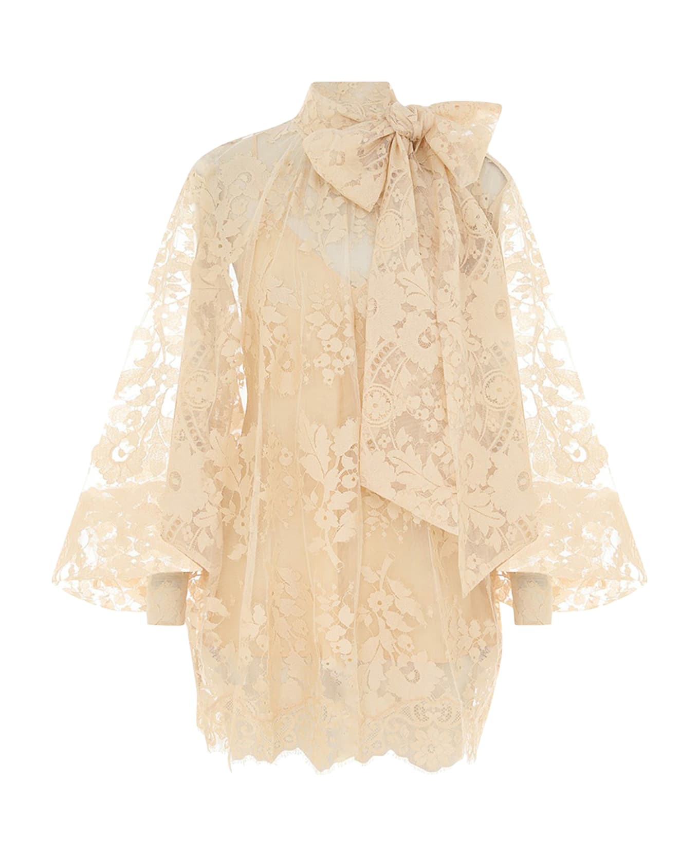 Zimmermann Illustration Lace Blouse - Nude & Neutrals