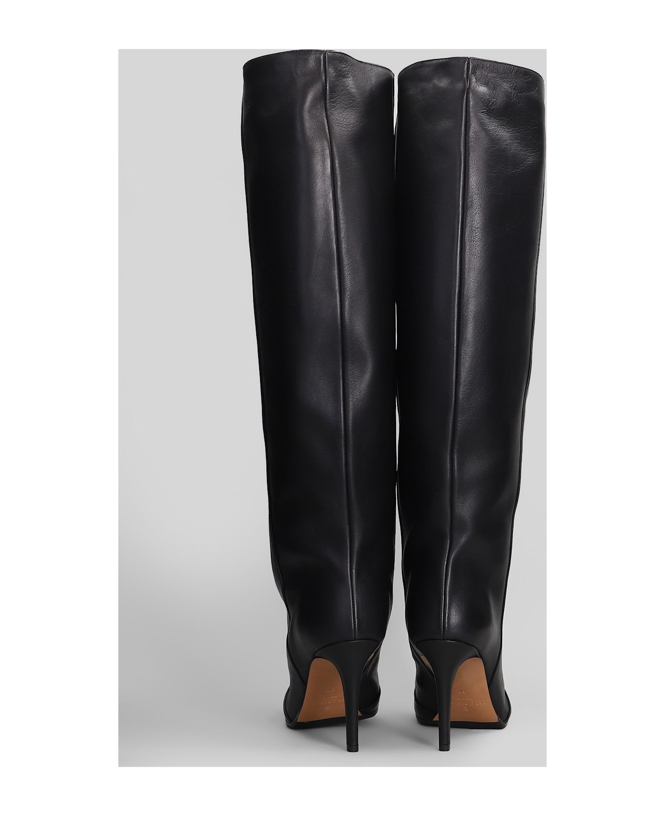 Fabio Rusconi High Heels Boots In Black Leather - black