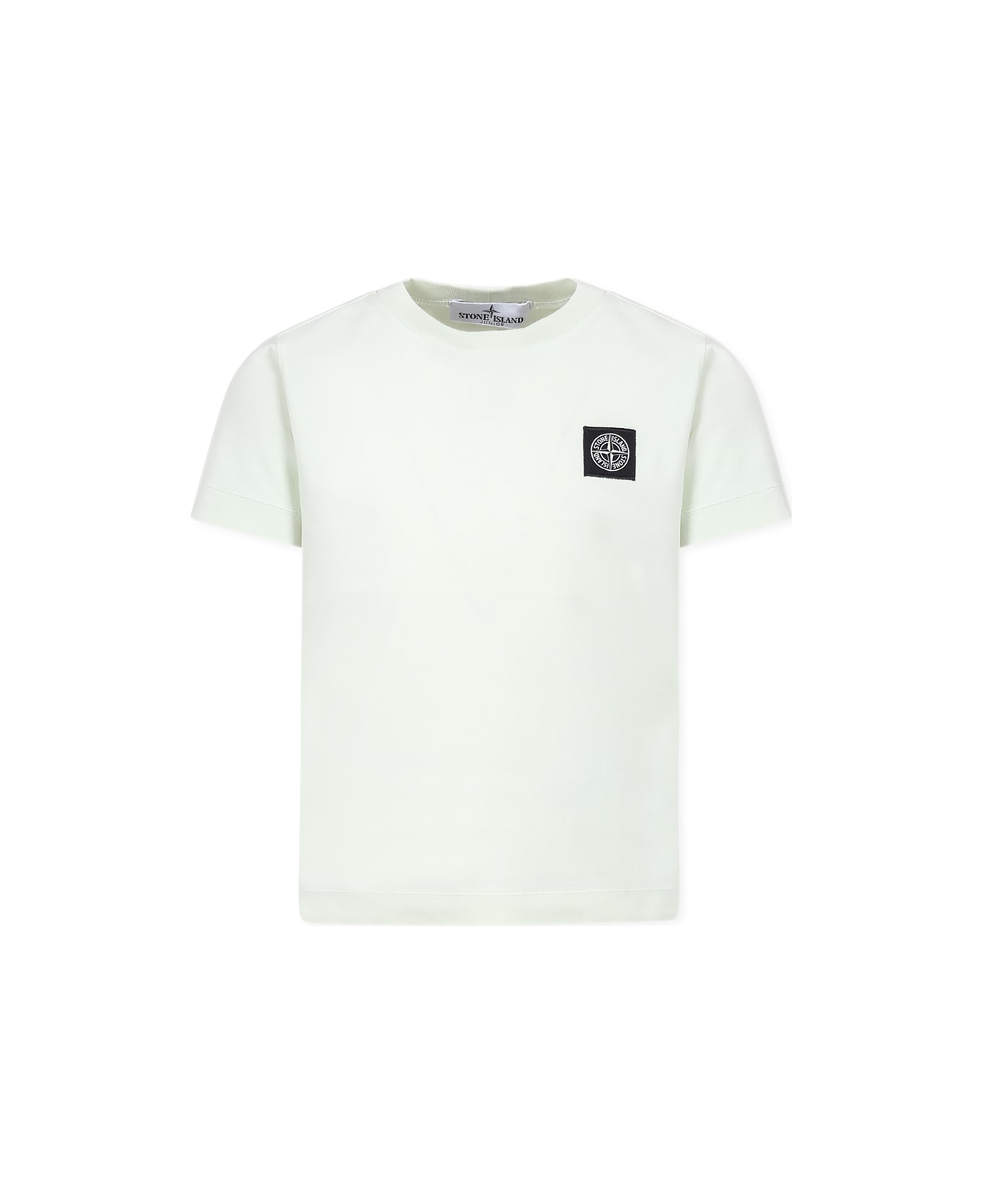 Stone Island Junior Green T-shirt For Boy With Compass - Green